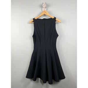 Zara Dress Women S Black Fit & Flare Little Black Dress Sleeveless Flowy Pockets